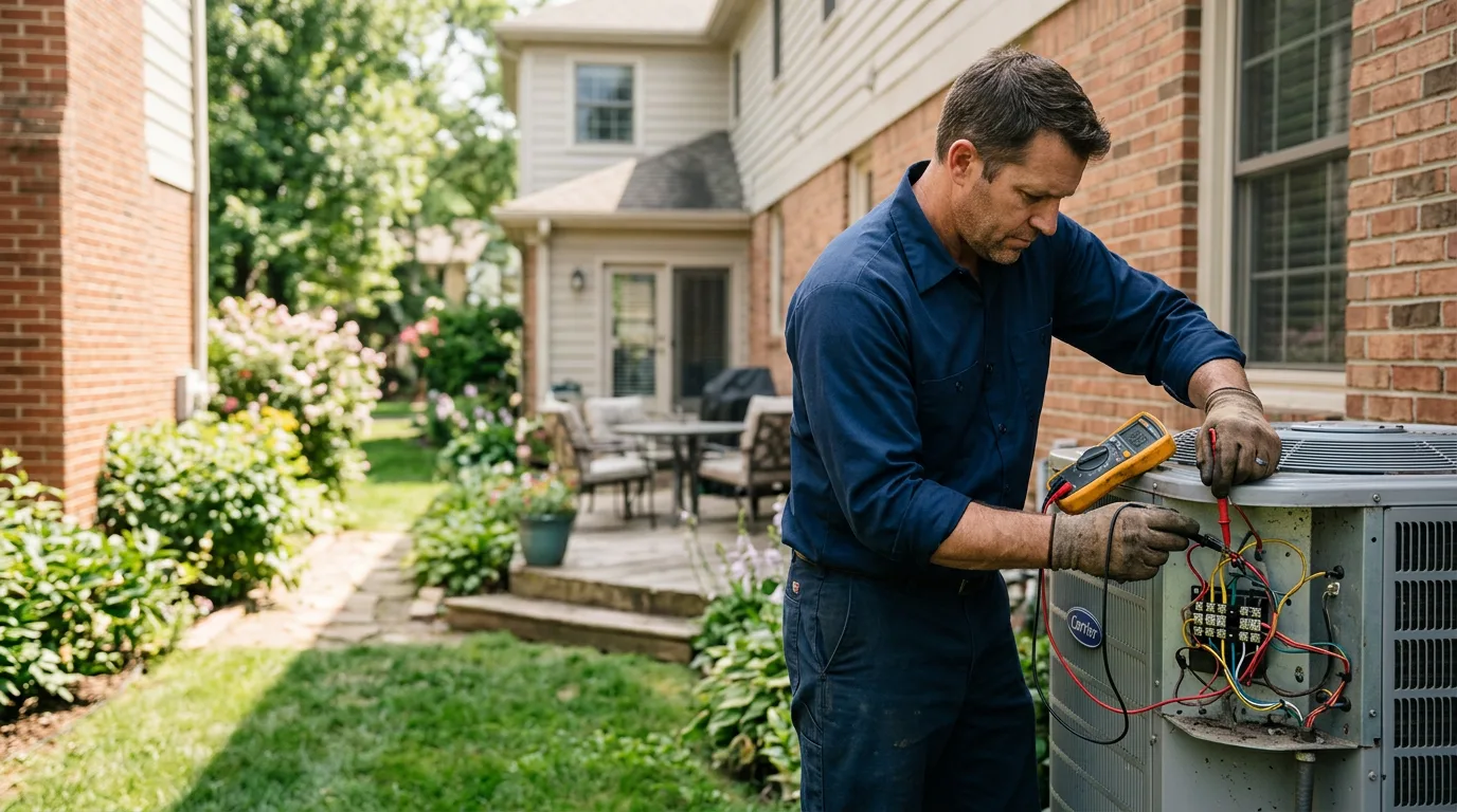 HVAC technician working near Barnesville, PA